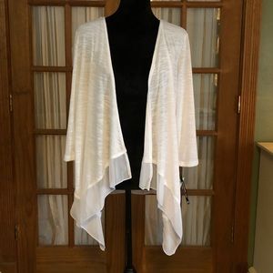 3/4 Length Sleeve White Cardigan